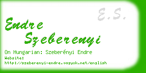 endre szeberenyi business card
