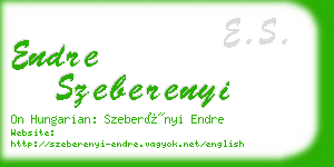 endre szeberenyi business card